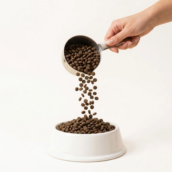 Fresh Ocean Fish kibble pour